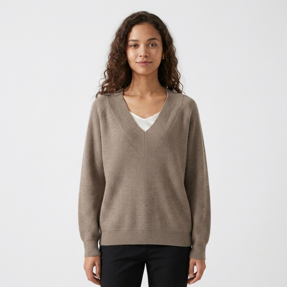 Stillridge – Cashmere Wool Sweater — Tan
