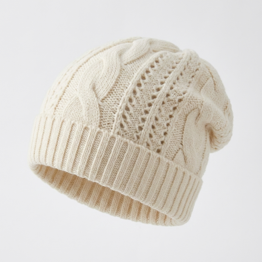 Cloudmere – Cashmere Wool Beanie — White