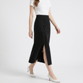Willowpath – Cashmere Wool Skirt — Black