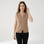 Valehaven – Cashmere Wool Vest — Beige