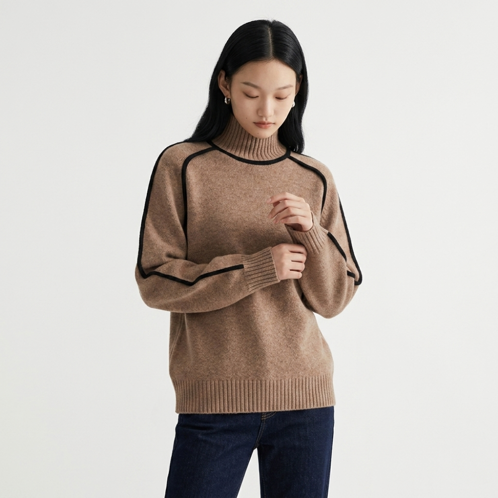 Alina – Turtleneck Sweater — Brown