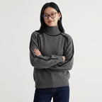 Alina – Turtleneck Sweater — Gray