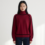 Alina – Turtleneck Sweater — Red