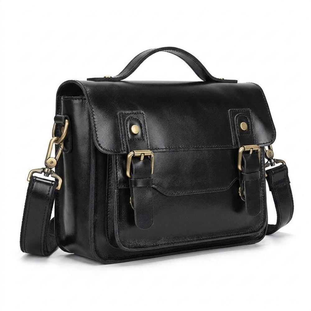Northgate – Leather Bag — Black