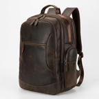 Packwell – Leather Backpack — Dark Brown