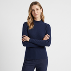 Caelum – Cashmere Mock Neck Sweater — Navy