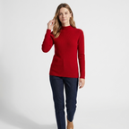 Caelum – Cashmere Mock Neck Sweater — Wine Red