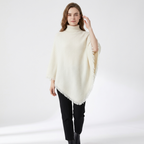 Silverthorn – Cashmere Wool Poncho — White