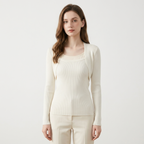 Willowcrest – Cashmere Wool Sweater — White