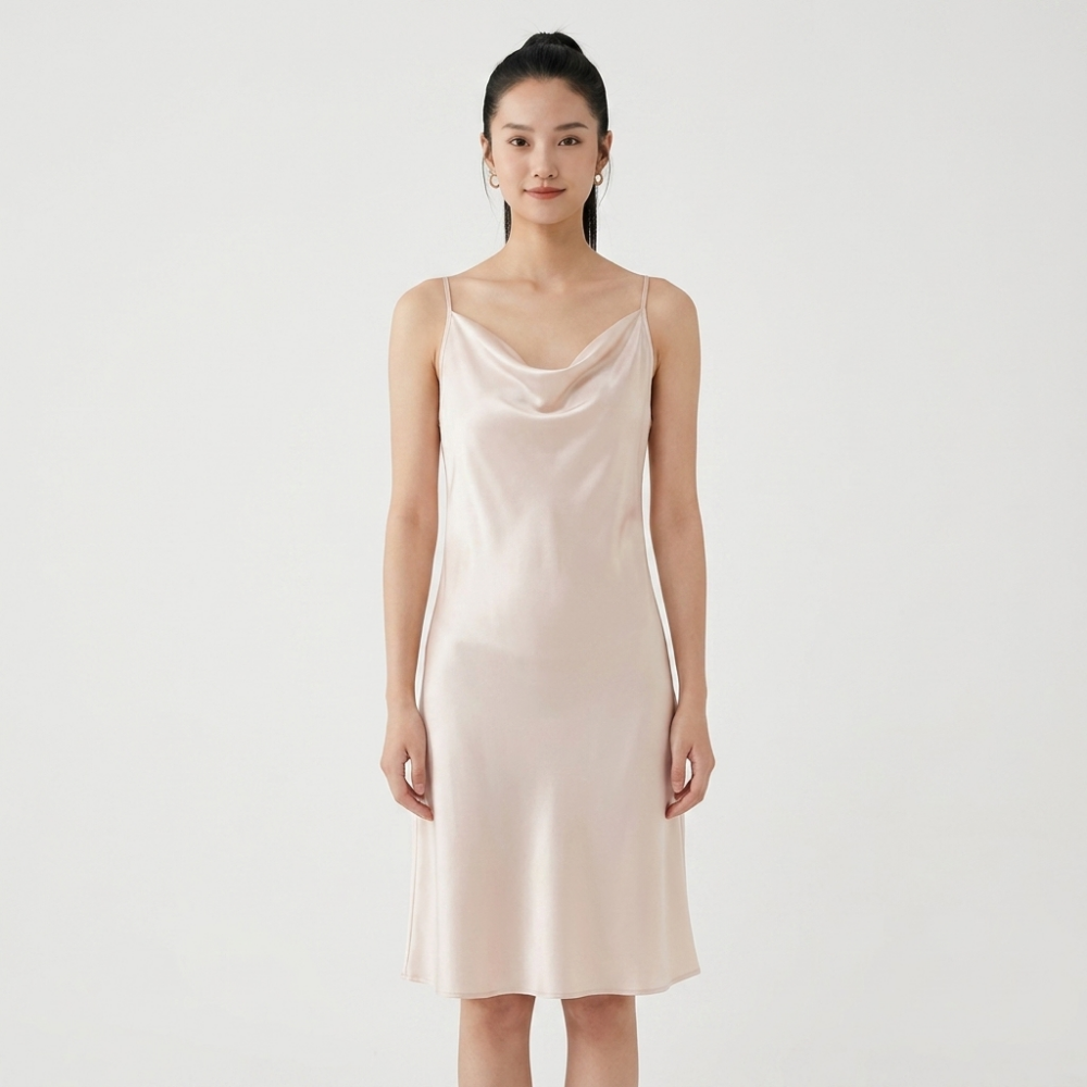 Silvermist – Silk Slip Dress