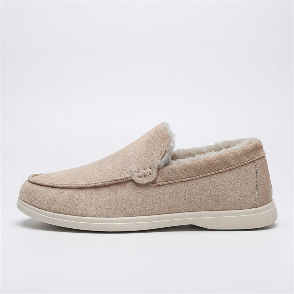 Wolfbrook – Suede Slip-On Loafers — Khaki