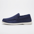 Wolfbrook – Suede Slip-On Loafers — Navy