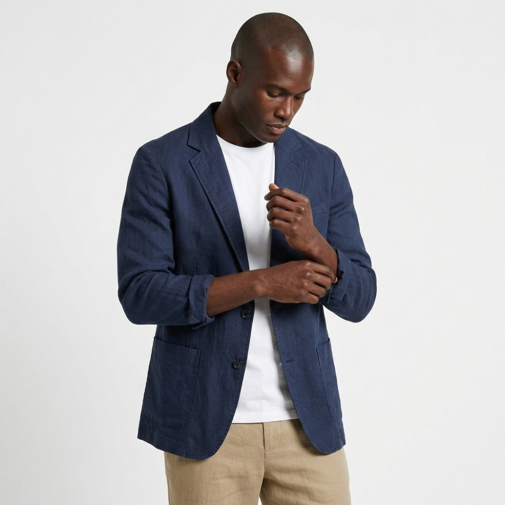 Eastwind – Linen Blazer — Navy