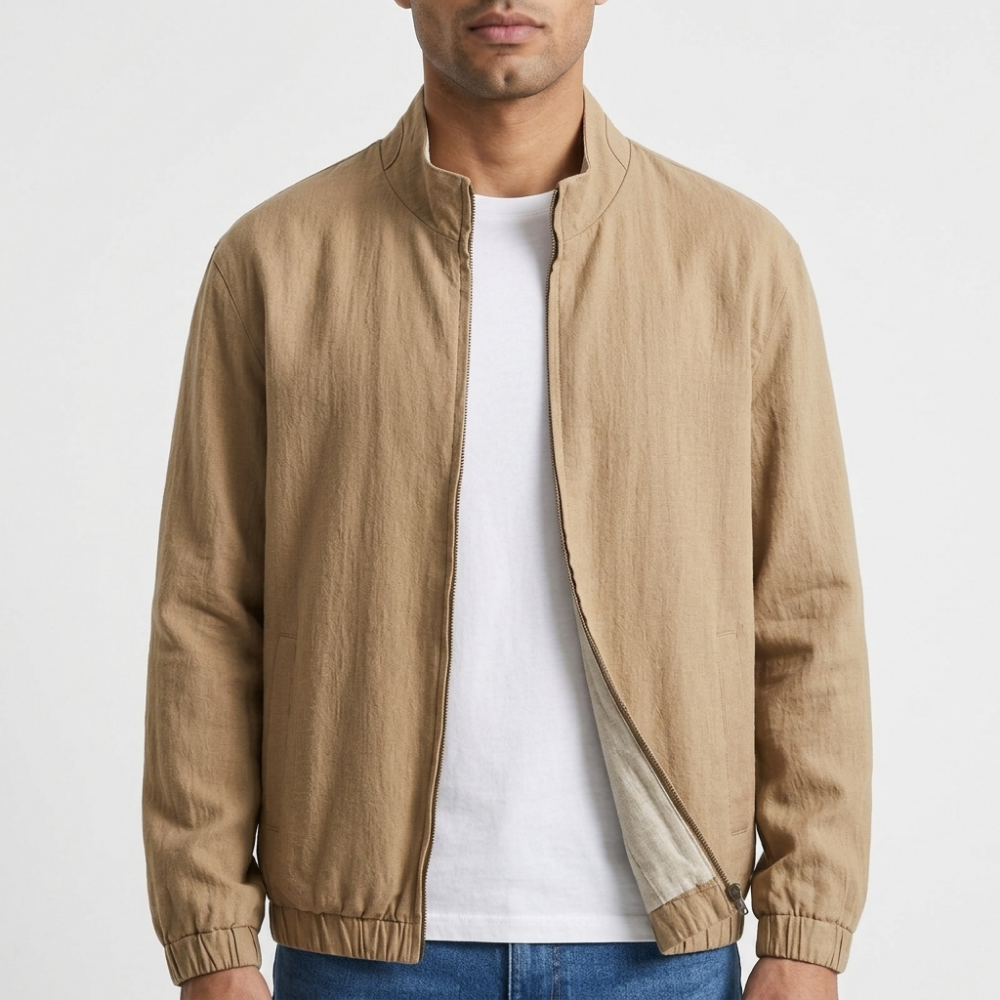 Westcliff – Linen Zip Up Jacket