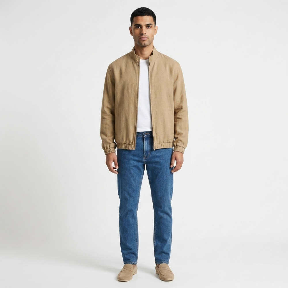 Westcliff – Linen Zip Up Jacket