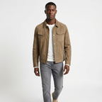 Massimo – Button-Up Jacket — Brown