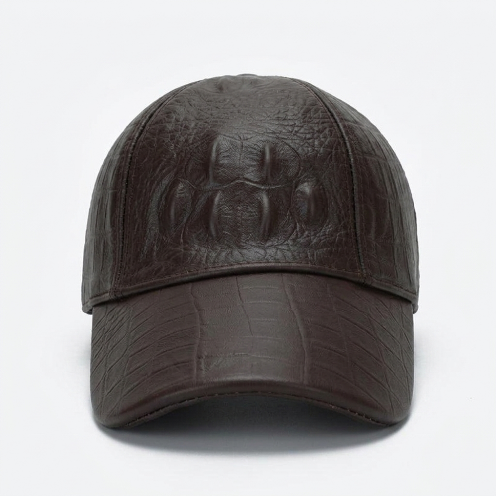 Onyxfield – Leather Baseball Cap — Brown