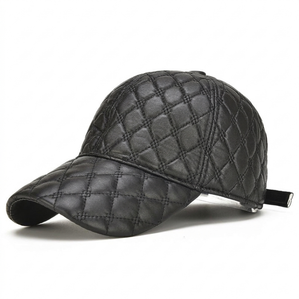 Hexridge – Leather Cap — Black