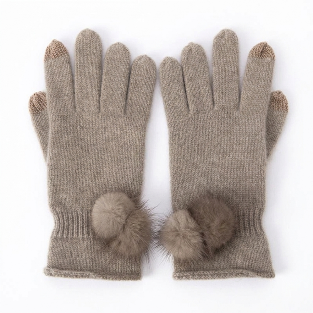 FrostPom – Cashmere Gloves — Khaki
