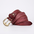 Basalt – Steel Pin Leather Belt — Cognac