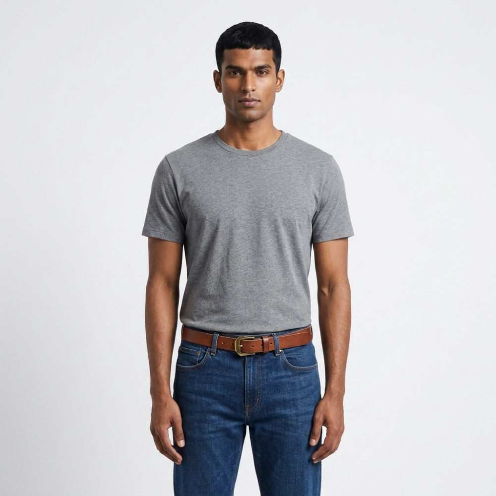 Basalt – Steel Pin Leather Belt