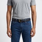 Basalt – Steel Pin Leather Belt