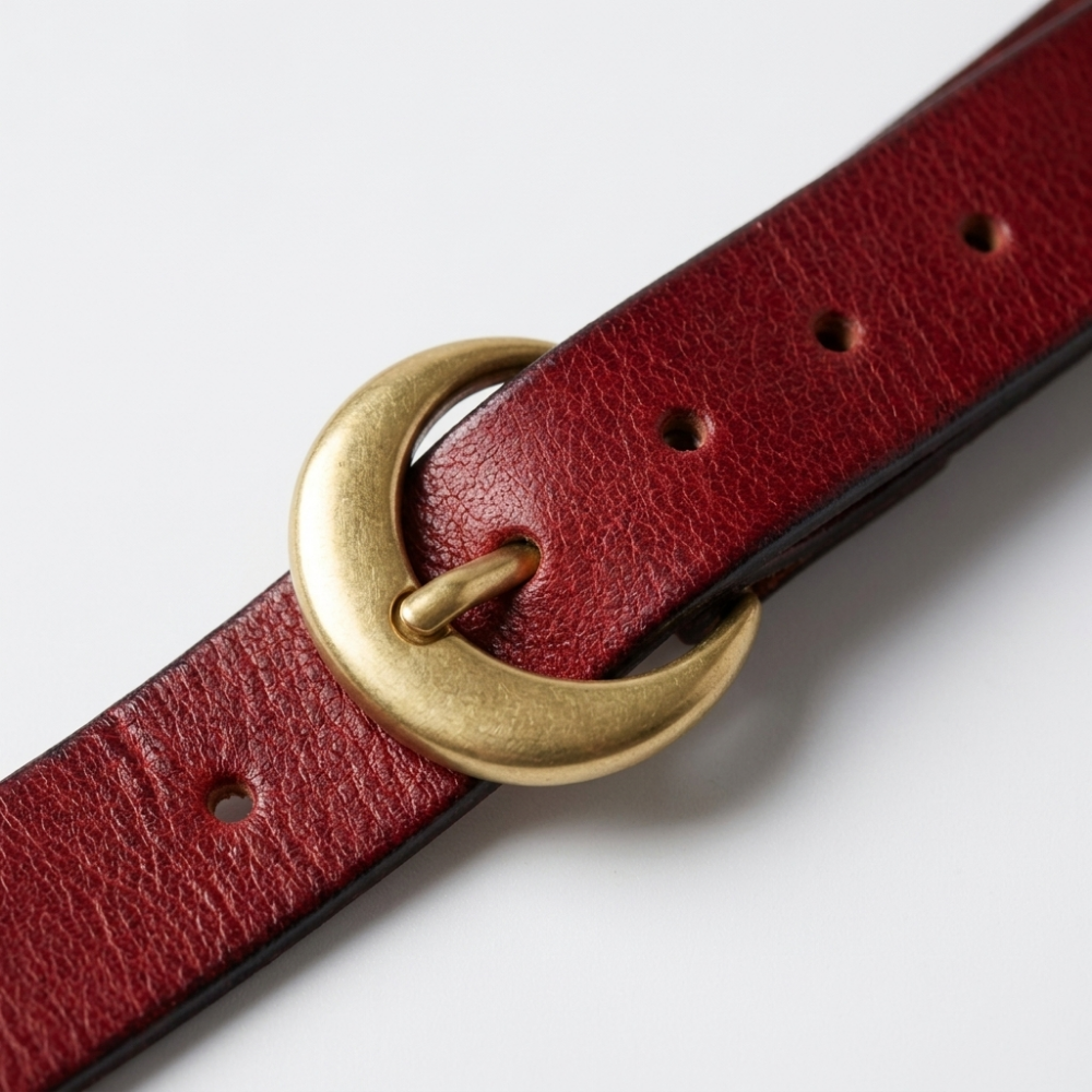Larkspur – Retro Slim Leather Belt