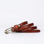 Wayland – Slim Pin Buckle Leather Belt — Coffee