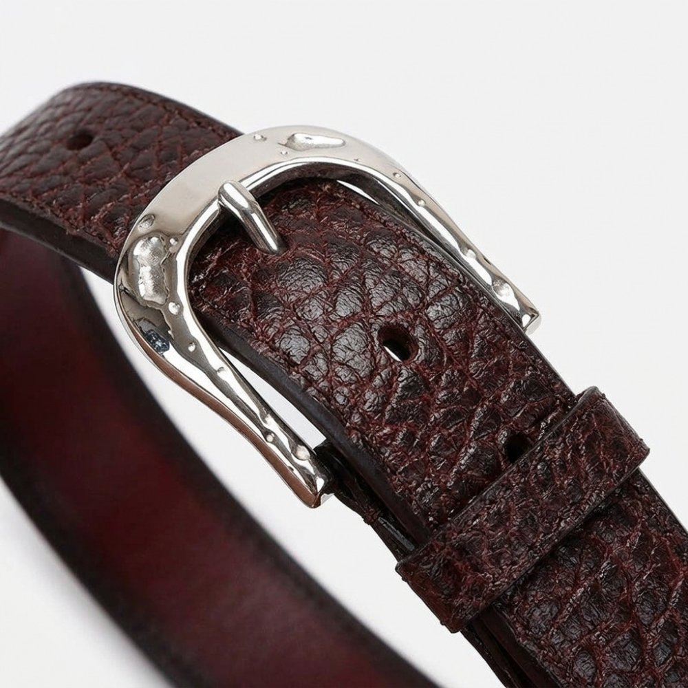 Grist – Hammered Buckle Leather Belt
