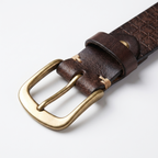 Malvern – Embossed Pin Buckle Leather Belt