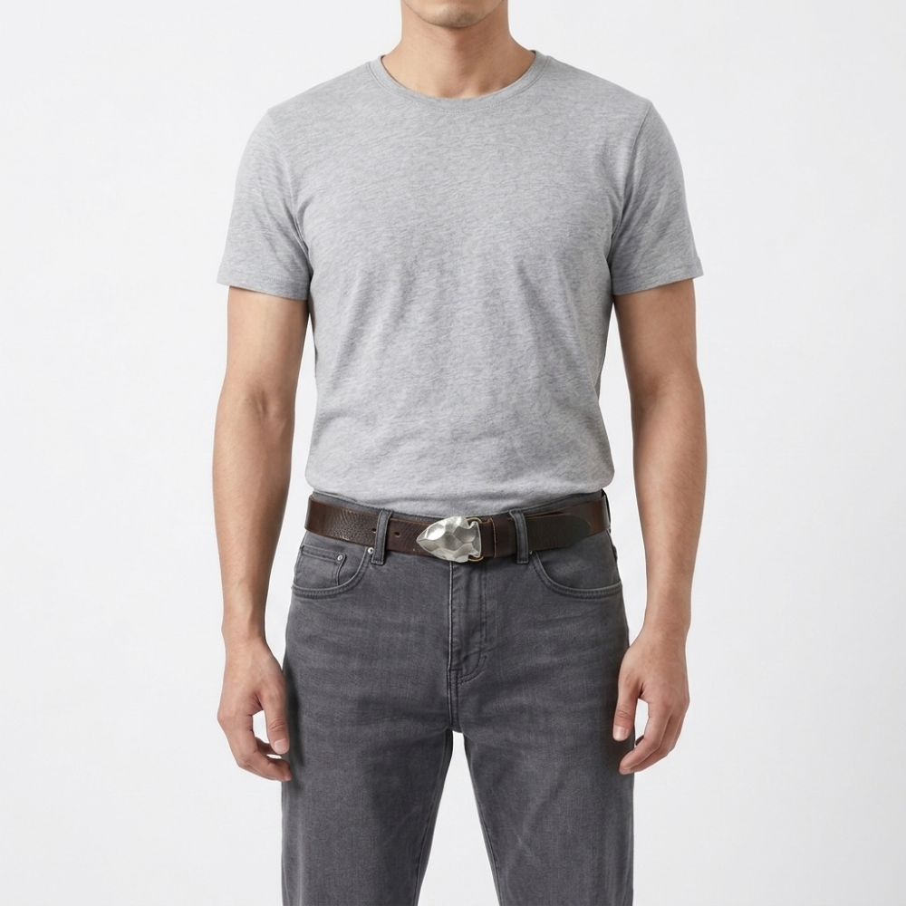 Anvil – Hammered Buckle Leather Belt