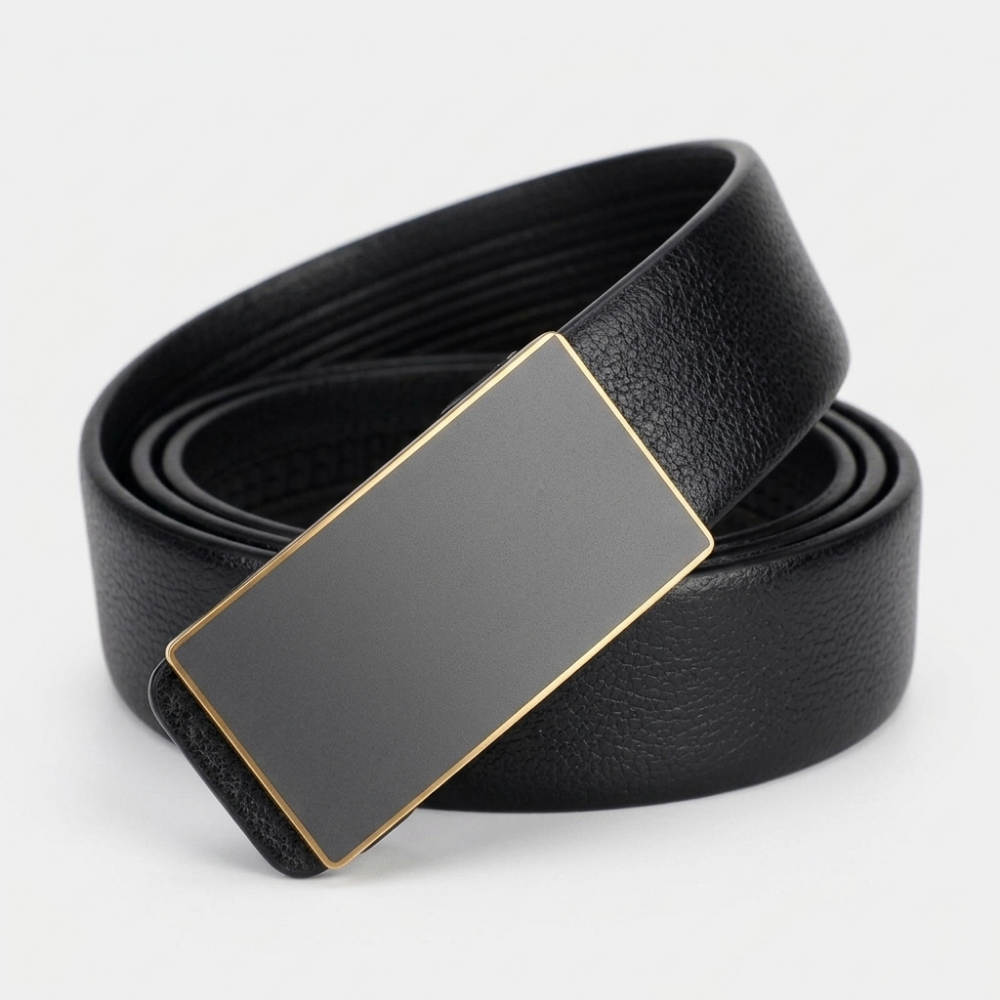 Brecken – Plate Buckle Leather Belt