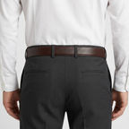 Brecken – Plate Buckle Leather Belt
