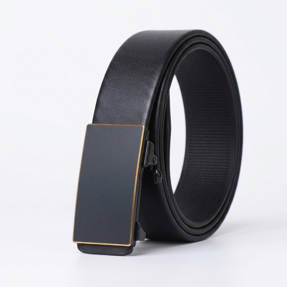 Brecken – Plate Buckle Leather Belt