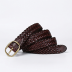 Fennel – Braided Leather Belt — Brown