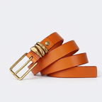 Tallow – Antique Buckle Leather Belt — Khaki