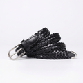 Lark – Braided Leather Belt — Black