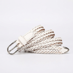 Lark – Braided Leather Belt — White