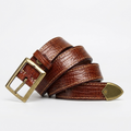 Rookwood – Stitched Grained Leather Belt — Brown