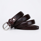 Keldon – Pin Buckle Leather Belt — Dark Brown