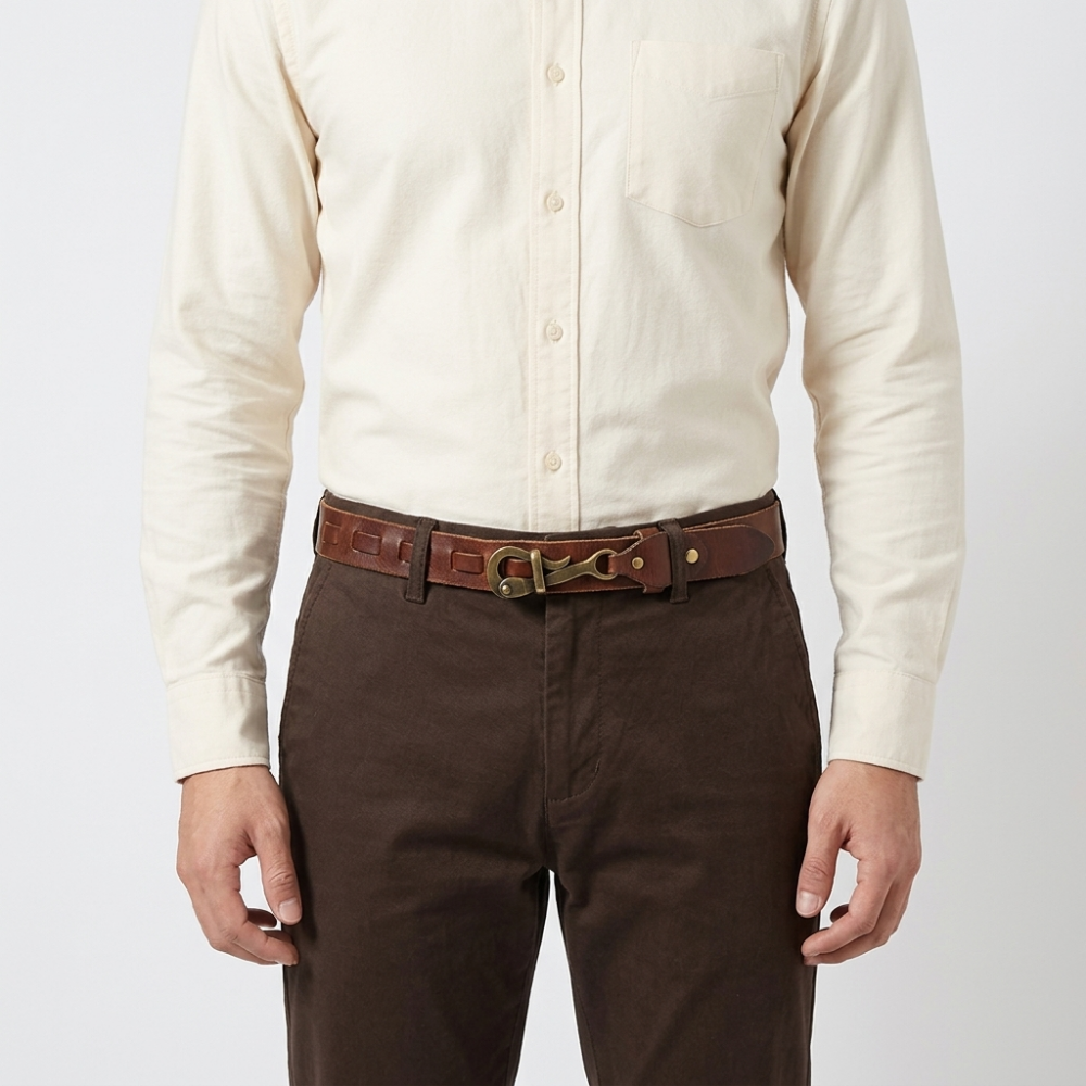 Gavel – Antique Lock Buckle Leather Belt