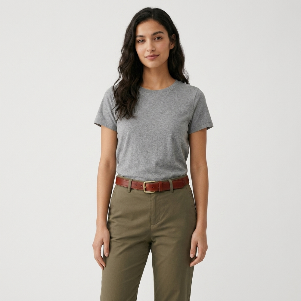 Eldermoss – Stitched Leather Belt