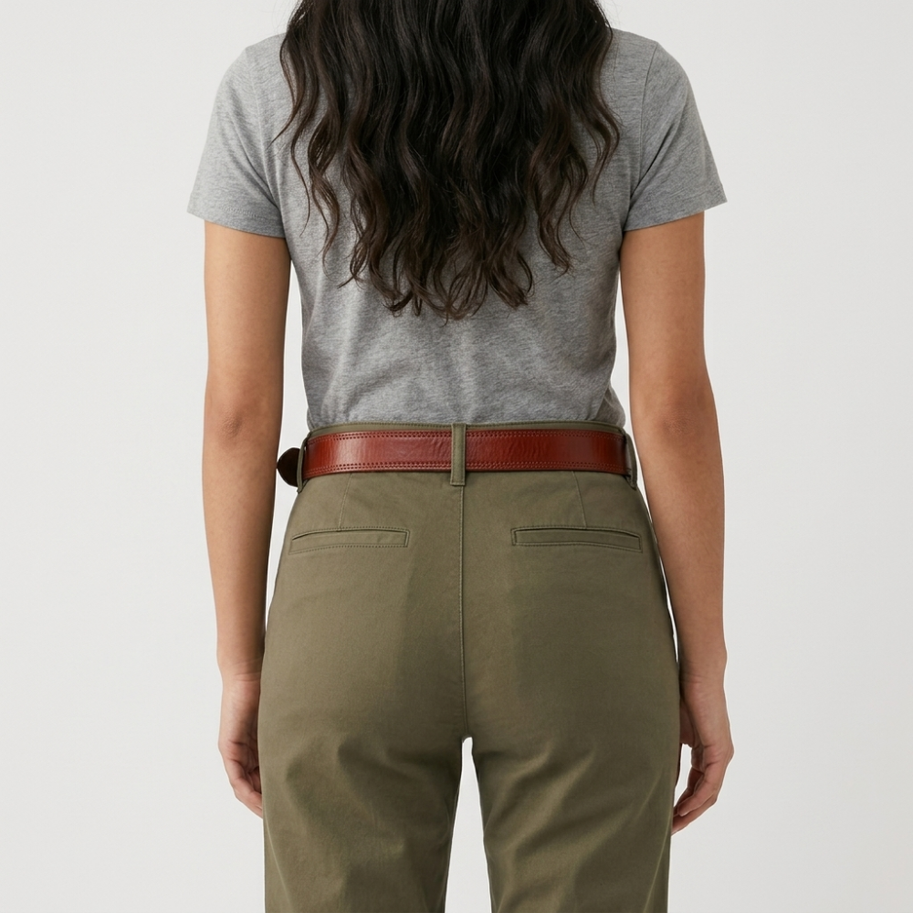 Eldermoss – Stitched Leather Belt