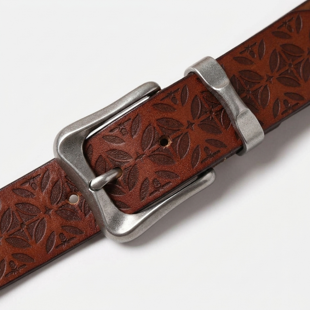 Kestrel – Embossed Pin Buckle Leather Belt