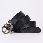 Wrenfield – Carved Buckle Leather Belt — Black
