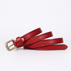 Kelso – Antique Finish Leather Belt — Red