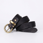 Eldridge – Antique Finish Leather Belt — Black