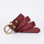 Eldridge – Antique Finish Leather Belt — Burgundy