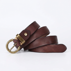 Eldridge – Antique Finish Leather Belt — Dark Brown
