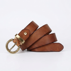 Eldridge – Antique Finish Leather Belt — Khaki